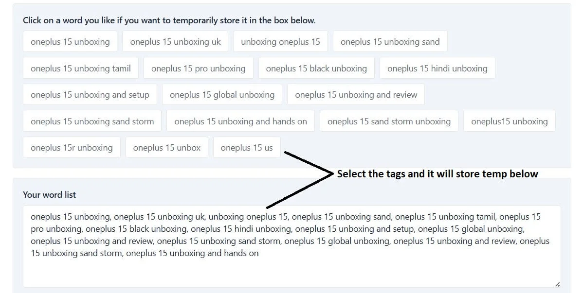 how to use youtube tag extractor step5